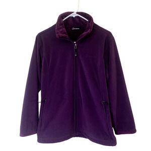 Berghaus Womens Purple Fleece Full Zip Outdoors Hiking Jacket Size 14